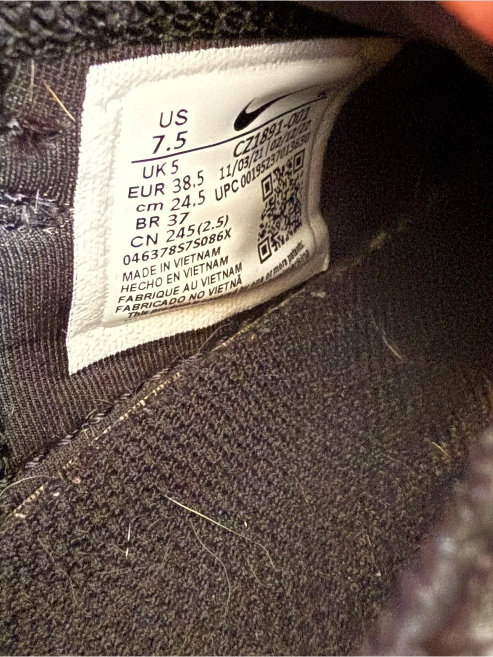 Nike Free Run 5.0 Womens Black Low Top Lace Up Outdoor Road Running Sneaker 7.5 - Picture 6 of 7